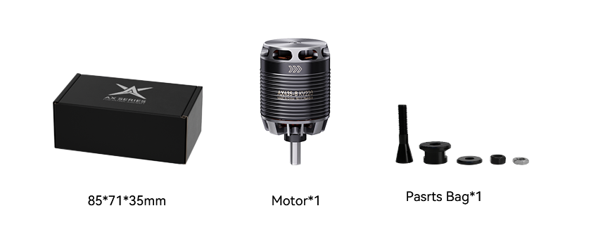 T-Motor AX435-B KV220 — Teknik çizimler ve performans grafikleri 2