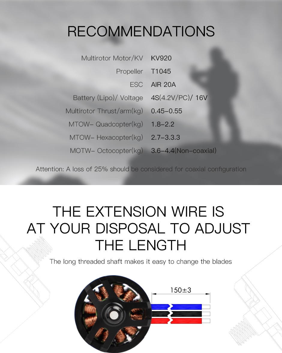 T-Motor Airgear 450Ⅱ Tahrik Seti Çok Rotorlu İHA Power — Üretici detay görselleri 3