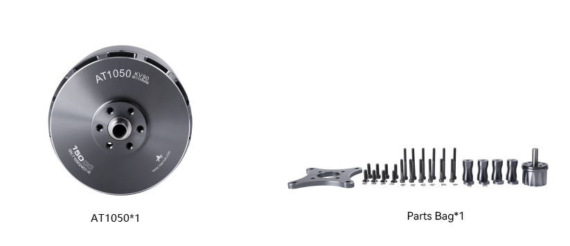 T-Motor AT1050 150CC KV90 — Teknik çizimler ve performans grafikleri 2