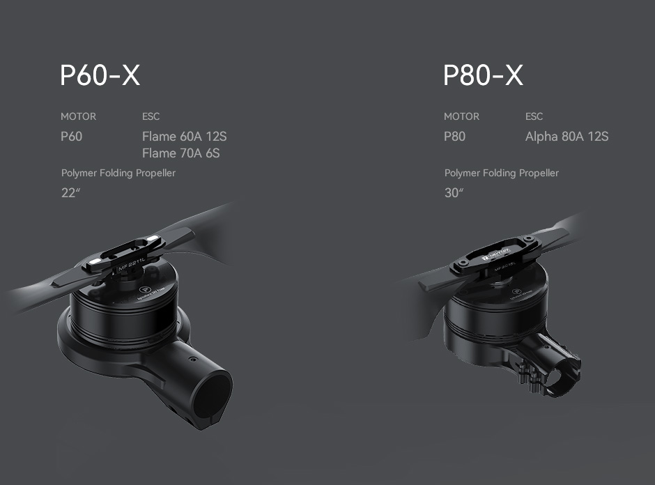 T-Motor P60-X Tahrik Seti X-Tarımsal Serisi (Entegre Tahrik Sistemi）İHA Motoru — P60 KV170+Flame 60A / CCW — Üretici detay görselleri 2