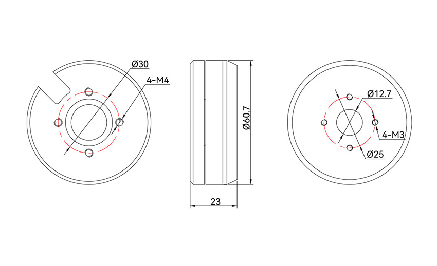 T-Motor GB54-1 Gimbal Serisi 3-6S İHA Drone Motoru KV33 — Teknik çizimler ve performans grafikleri 1