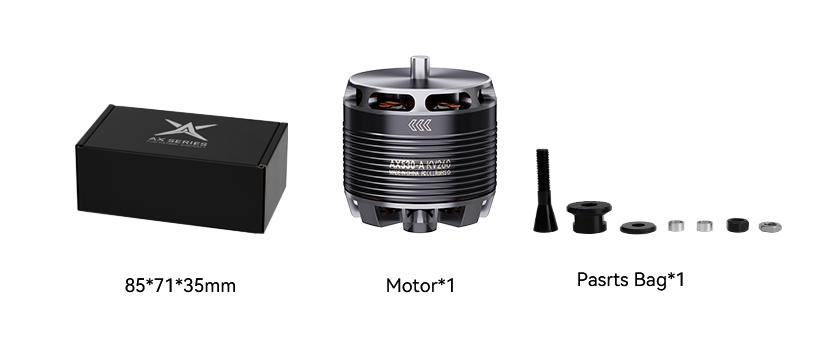 T-Motor AX530-A — Teknik çizimler ve performans grafikleri 2