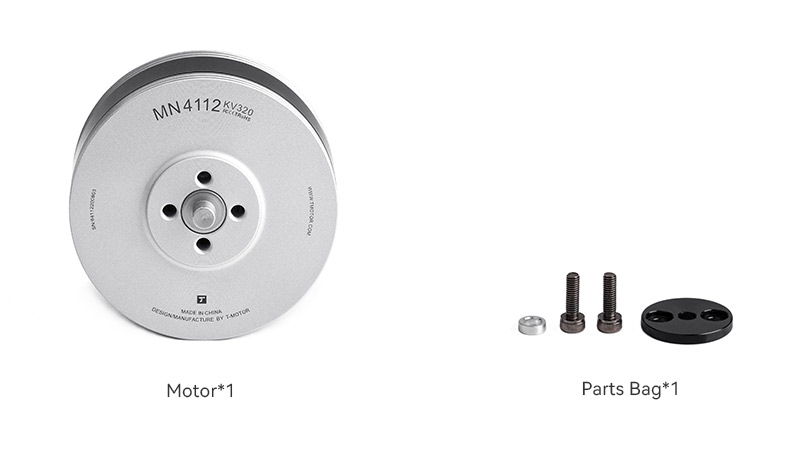 T-Motor MN4112 Çok Rotorlu Sabit Kanat İHA Motoru KV420 — Teknik çizimler ve performans grafikleri 2