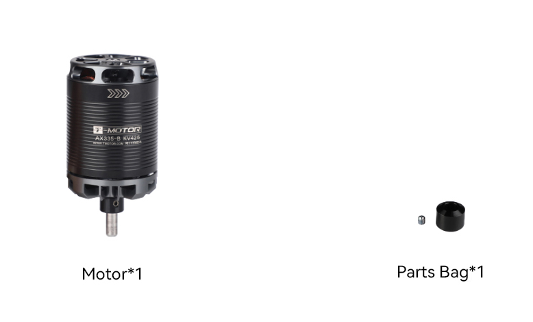 T-Motor AX335-B — Teknik çizimler ve performans grafikleri 2