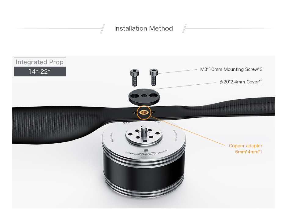 T-Motor MN501-S IP45 Çok Rotorlu Sabit Kanat İHA Motoru KV240 — Üretici detay görselleri 8