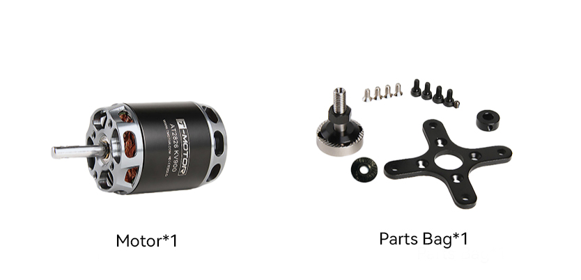 T-Motor AT2826 3D F3A Sabit Kanat Long Shaft Fırçasız Motoru- KV1100 — Teknik çizimler ve performans grafikleri 2