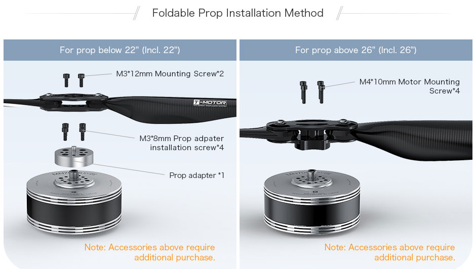 T-Motor MN705-S IP45 Multirotor Fixed Wing UAV Motor KV125 2PCS/SET — Manufacturer product details 9