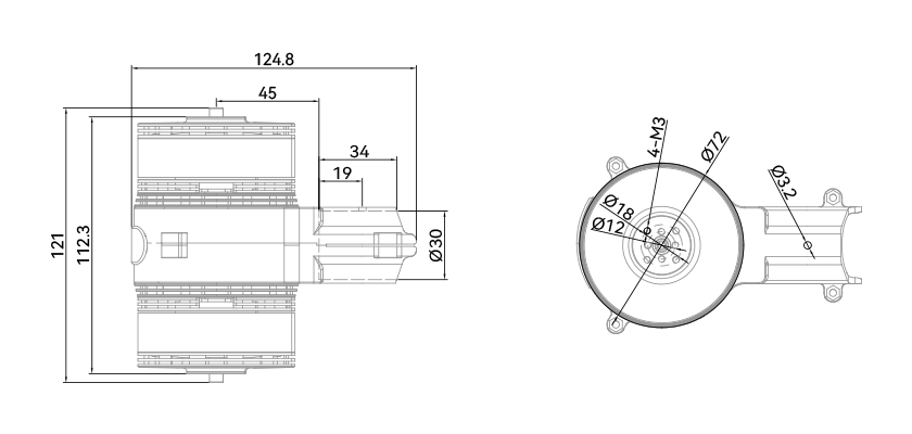 T-Motor X-605 Tahrik Seti Coaxial Serisi (Entegre Tahrik Sistemi ) İHA Motoru — MN605-S KV170+Alpha 60A HV / CCW — Teknik çizimler ve performans grafikleri 1