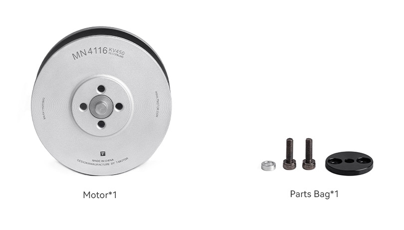 T-Motor MN4116 Çok Rotorlu Sabit Kanat İHA Motoru KV340 — Teknik çizimler ve performans grafikleri 2