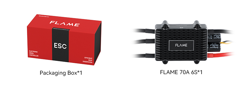 T-Motor FLAME 70A 6S Multi-Rotor Drone ESC 4-6S Controller — Technical drawings and performance charts 2