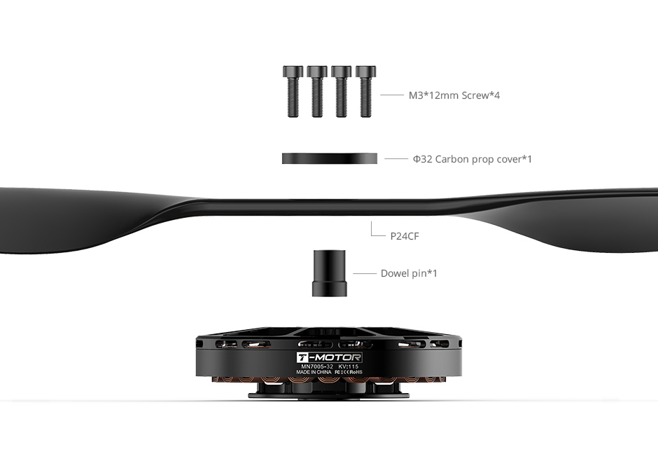 T-Motor MN7005 Antigravity Type 6-12S UAV Motor KV115 — Manufacturer product details 8