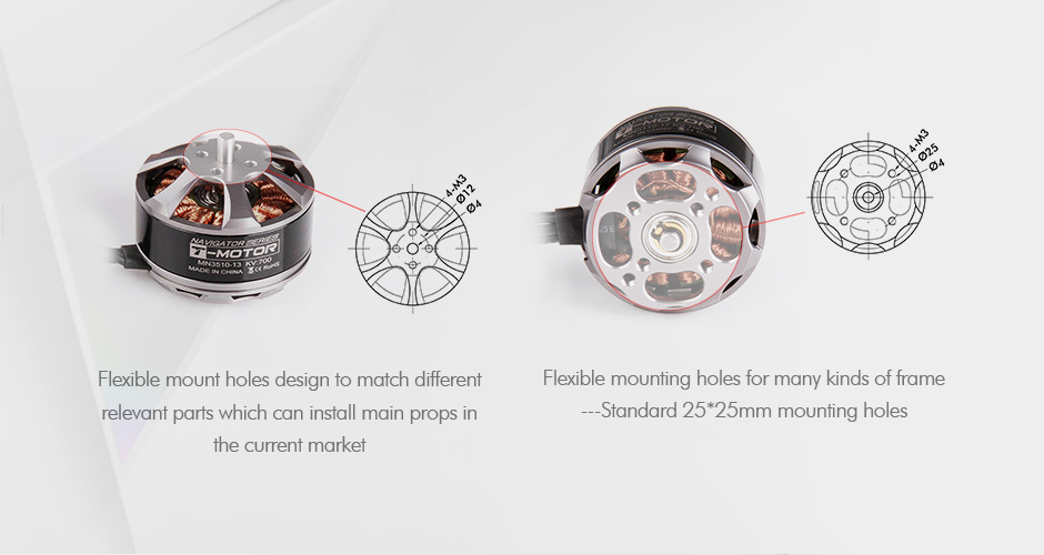 T-Motor MN3510 Çok Rotorlu Sabit Kanat İHA Motoru KV360 — Üretici detay görselleri 5