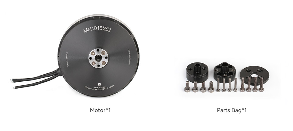T-Motor MN1018 Çok Rotorlu Sabit Kanat İHA Motoru KV72 — Teknik çizimler ve performans grafikleri 2