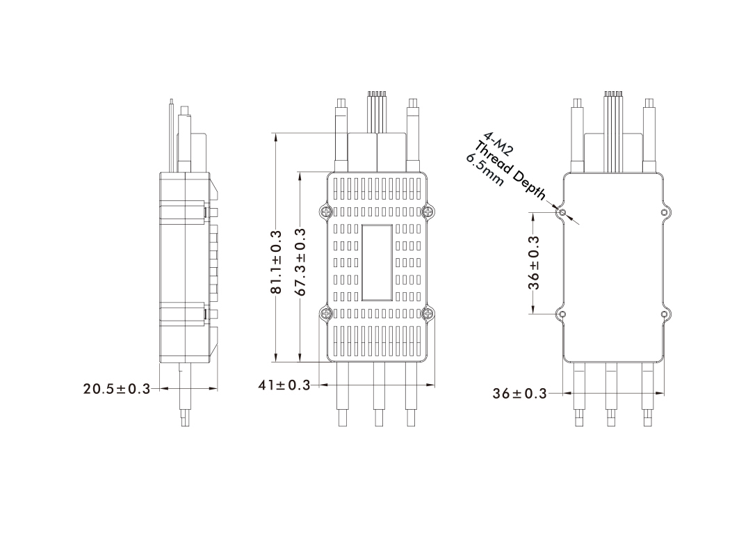 T-Motor FLAME 100A 6S Çok Rotorlu İHA ESC — Teknik çizimler ve performans grafikleri 1