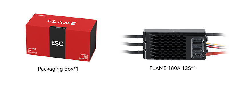T-Motor FLAME 180A 12S V2.0 Multi-Rotor UAVs ESC — Technical drawings and performance charts 2