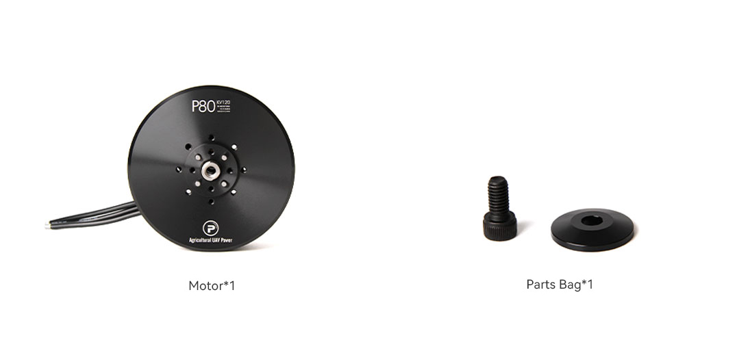 T-Motor P80Ⅲ Pin Agricultural UAV Motor KV100 — Technical drawings and performance charts 2