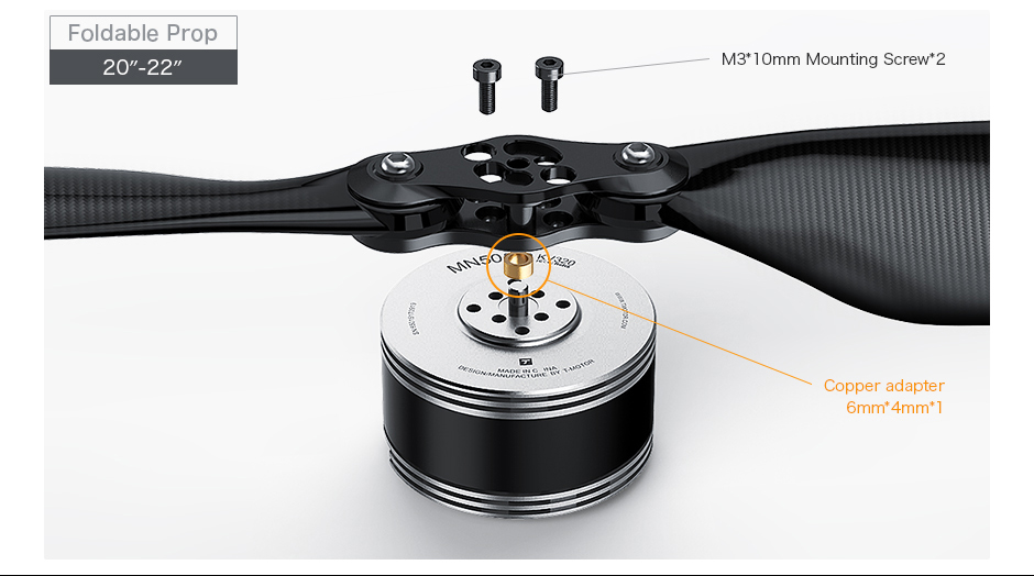 T-Motor MN501-S IP45 Çok Rotorlu Sabit Kanat İHA Motoru KV240 — Üretici detay görselleri 10