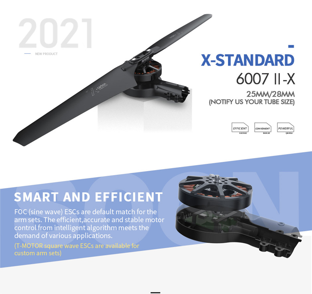 T-Motor 6007Ⅱ-X Tahrik Seti Serisi 6S/12S (Entegre Tahrik Sistemi)İHA Motoru — MN6007II KV160+Alpha60A HV / CCW — Üretici detay görselleri 1