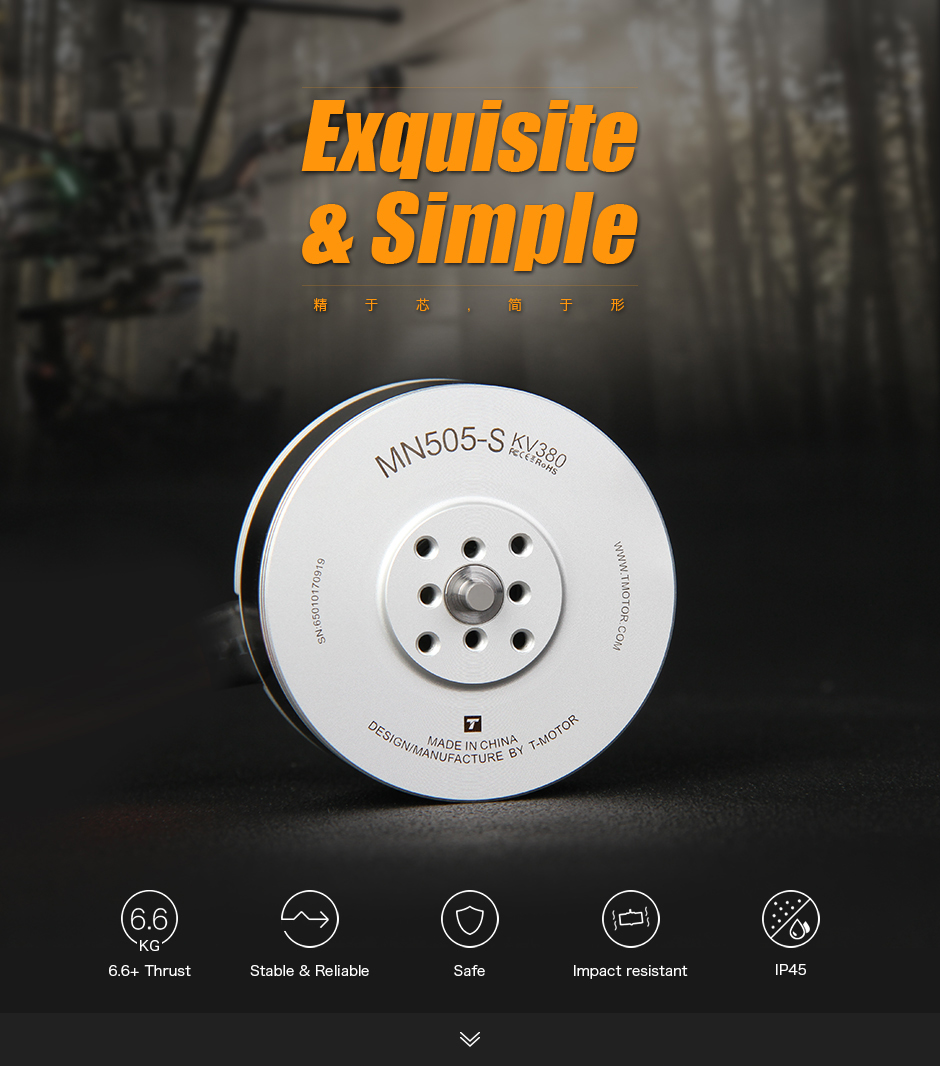 T-Motor MN505-S IP45 Navigator Type UAV Multi-Motor KV320 — Manufacturer product details 1