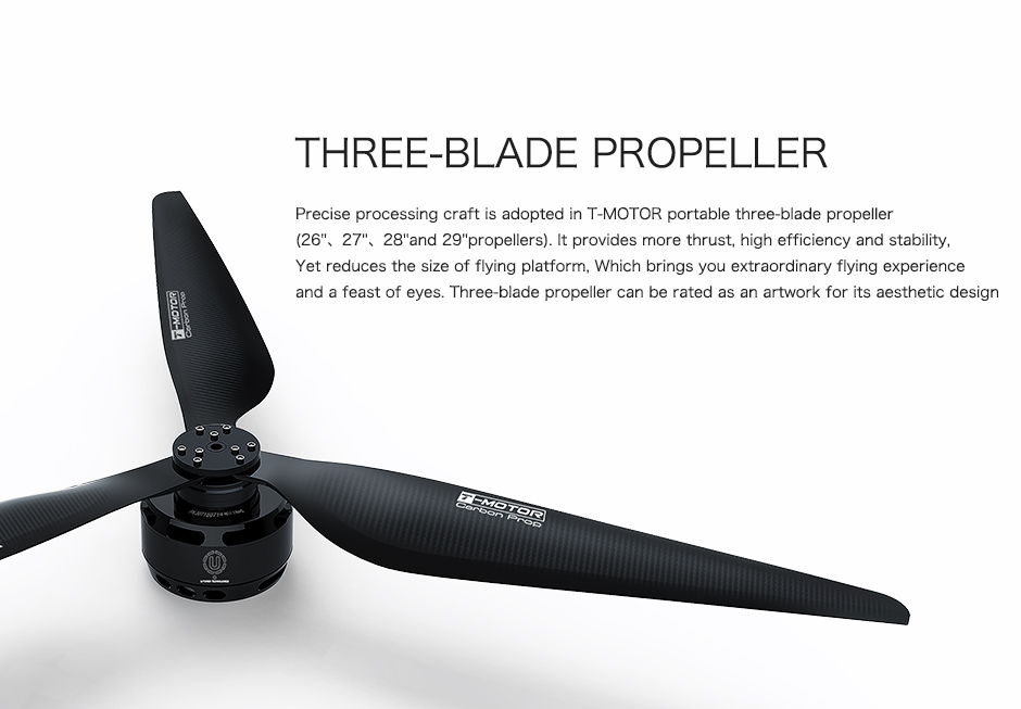 T-Motor G27*8.8 CF Three-blade propeller — Üretici detay görselleri 1
