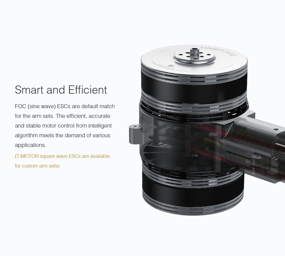 T-Motor X-705 Tahrik Seti Coaxial Serisi (Entegre Tahrik Sistemi ) İHA Motoru Alpha 80A — MN705-S KV125+Alpha 80A HV Round / CCW — Üretici detay görselleri 3