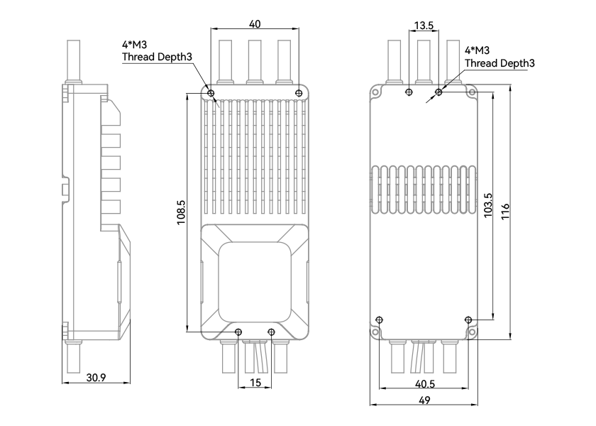 T-Motor V150A 14S — Teknik çizimler ve performans grafikleri 1