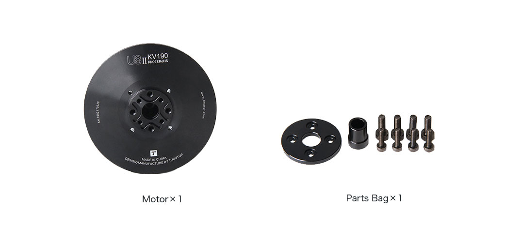 T-Motor U8Ⅱ Efficiency Çok Rotorlu İHA Motoru KV85 — Teknik çizimler ve performans grafikleri 7
