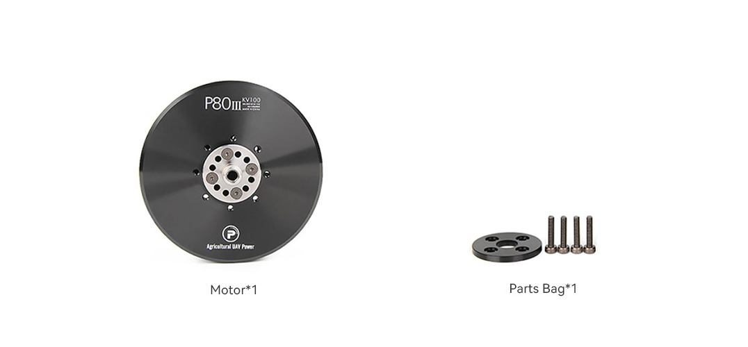 T-Motor P80Ⅲ Pimsiz Tarımsal İHA Motoru KV100 — Teknik çizimler ve performans grafikleri 2