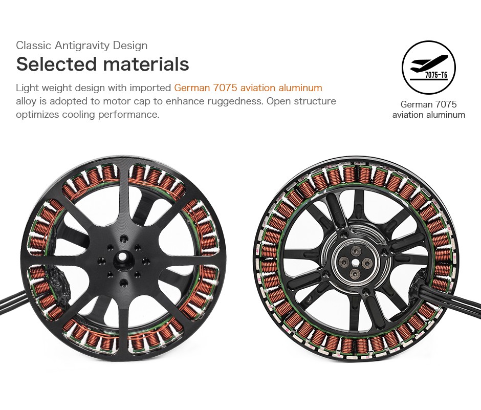 T-Motor MN1005 V2.0 Antigravity Type 12S UAV Motor KV90 — Manufacturer product details 2