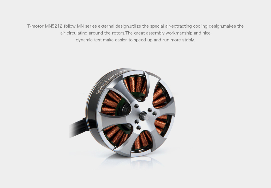 T-Motor MN5212 Multirotor Fixed Wing UAV Motor KV340 — Manufacturer product details 2