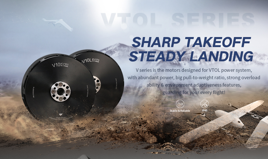 T-Motor V10L 12S Brushless Vtol Drone Motor KV170 — Manufacturer product details 1