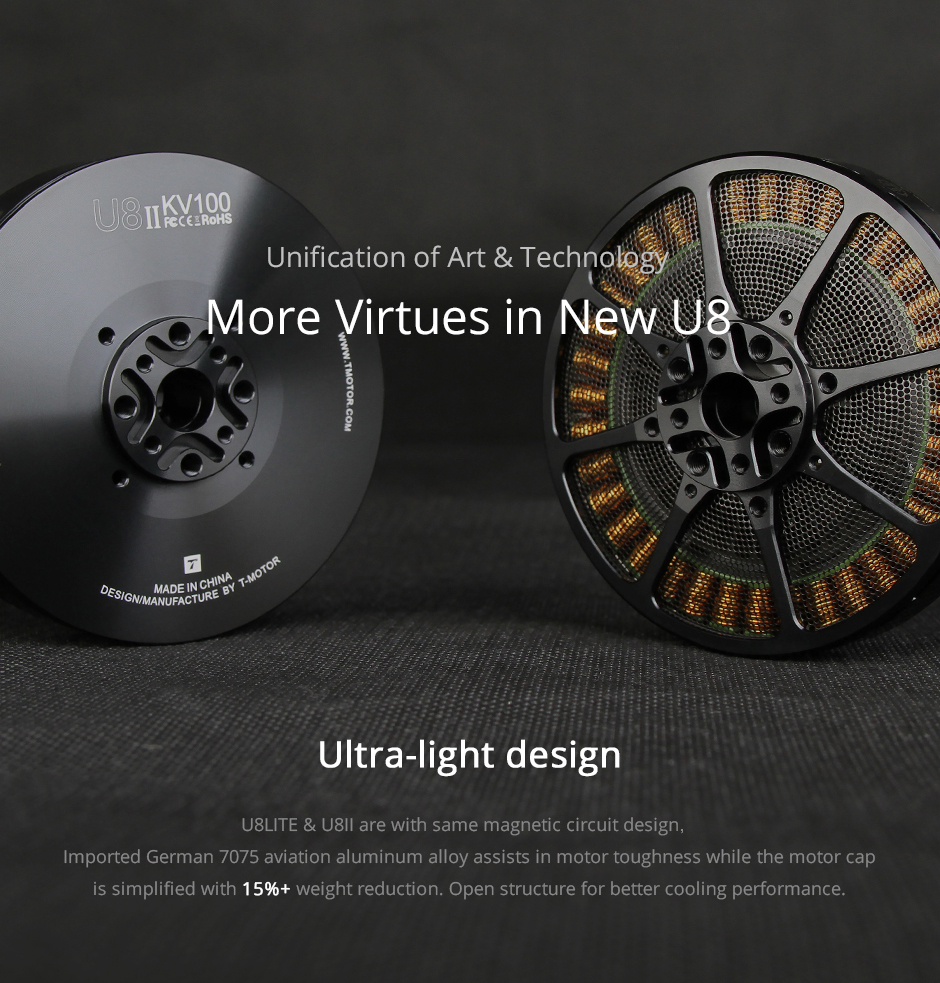 T-Motor U8Ⅱ Efficiency Çok Rotorlu İHA Motoru KV85 — Üretici detay görselleri 16