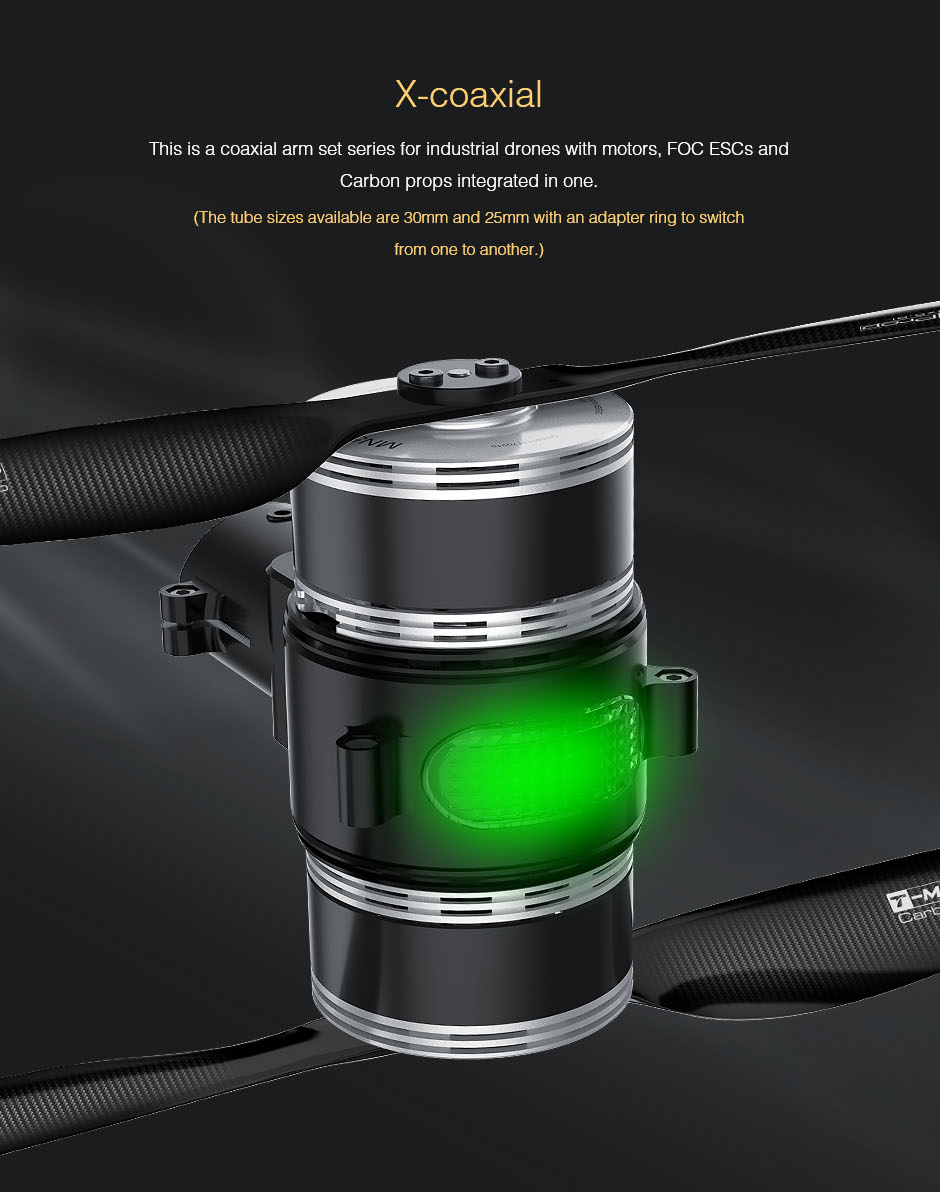T-Motor X-U8Ⅱ Tahrik Seti Coaxial Serisi (Entegre Tahrik Sistemi ) İHA Motoru — U8Ⅱ KV150+Alpha 60A LV / CW — Üretici detay görselleri 1