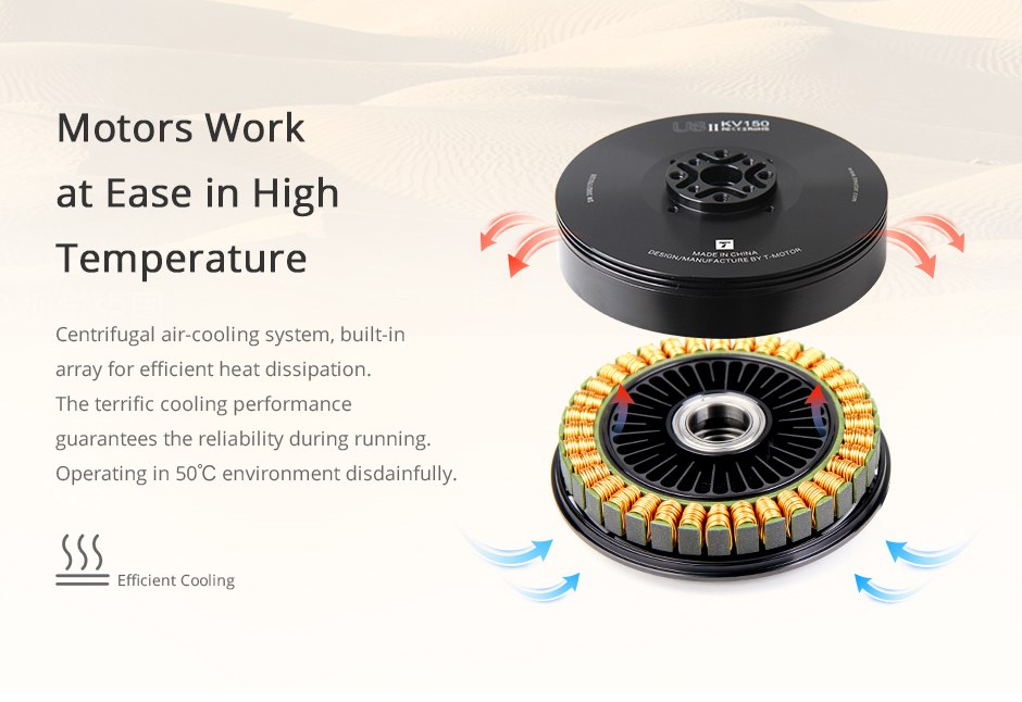 T-Motor U8Ⅱ Efficiency Çok Rotorlu İHA Motoru KV85 — Üretici detay görselleri 7