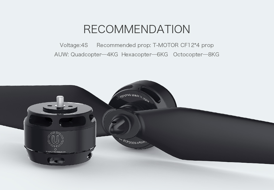 T-Motor U3 Power Serisi Yüksek Verimli İHA Motoru KV700 — Üretici detay görselleri 9