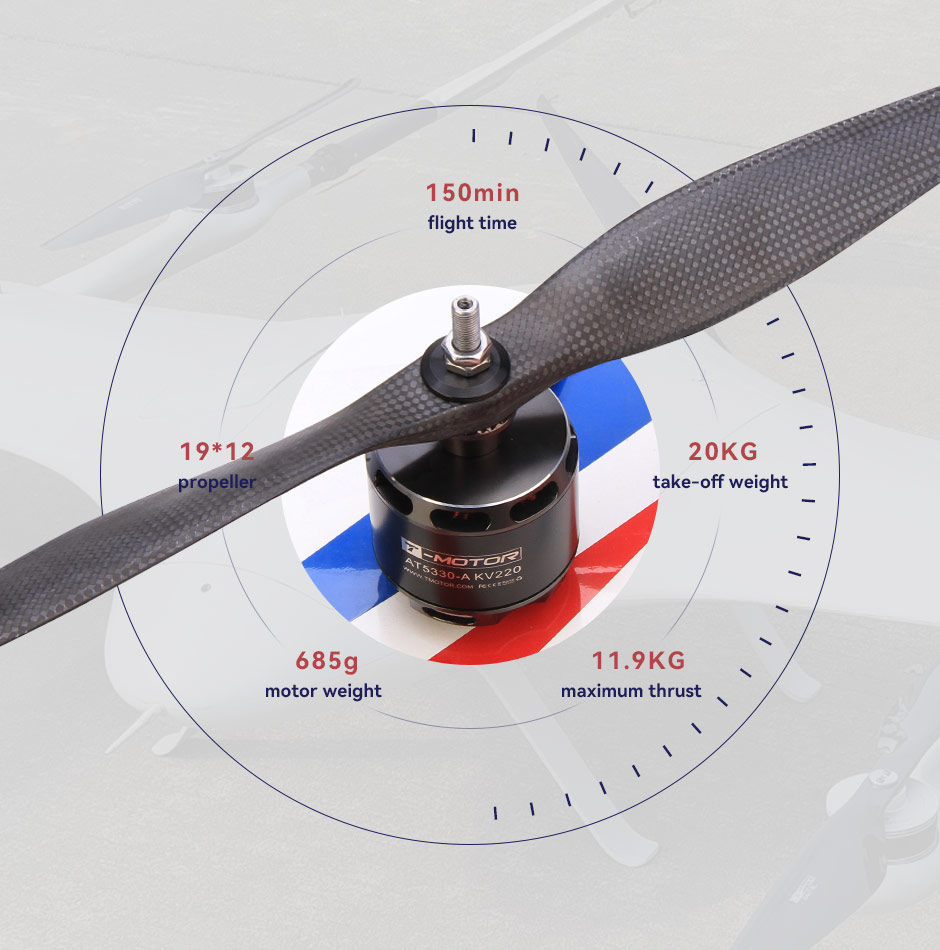 T-Motor AT5330A 25-30CC VTOL Sabit Kanat Aircraft Shaft Motoru KV220 — Üretici detay görselleri 2