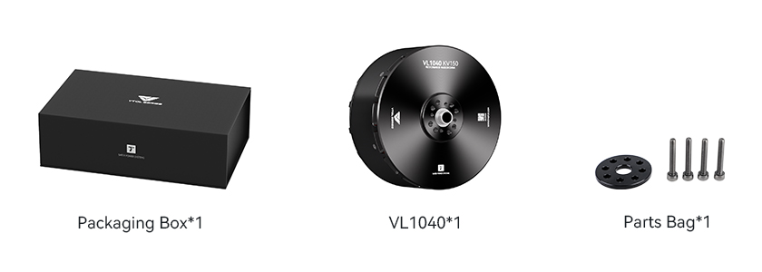 T-Motor VL1040 KV150 — Teknik çizimler ve performans grafikleri 2