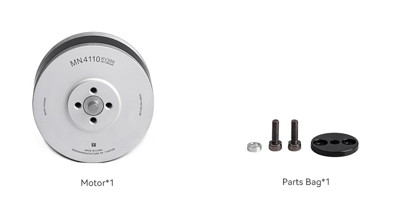 T-Motor MN4110 Çok Rotorlu Sabit Kanat İHA Motoru KV340 — Teknik çizimler ve performans grafikleri 2