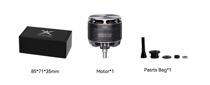 T-Motor AX525-B — Teknik çizimler ve performans grafikleri 2