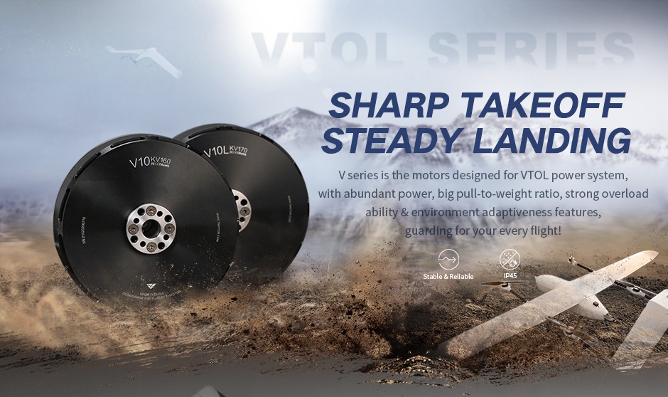 T-Motor V10 12S Brushless Motor for Large Vtol KV160 — Manufacturer product details 1