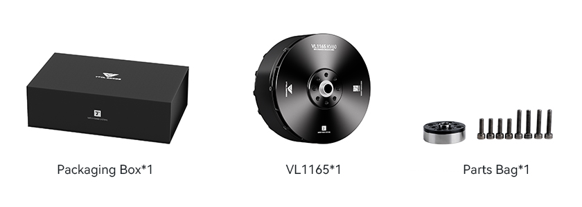 T-Motor VL1165 KV60 — Teknik çizimler ve performans grafikleri 2