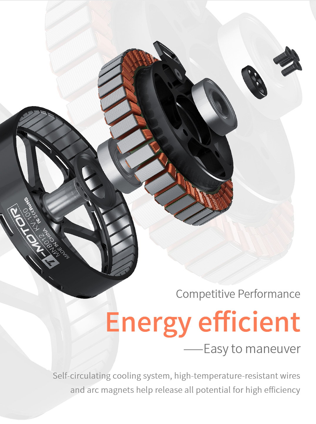 T-Motor MN8017 Antigravity Çok Rotorlu İHA Motoru KV120 — Üretici detay görselleri 4