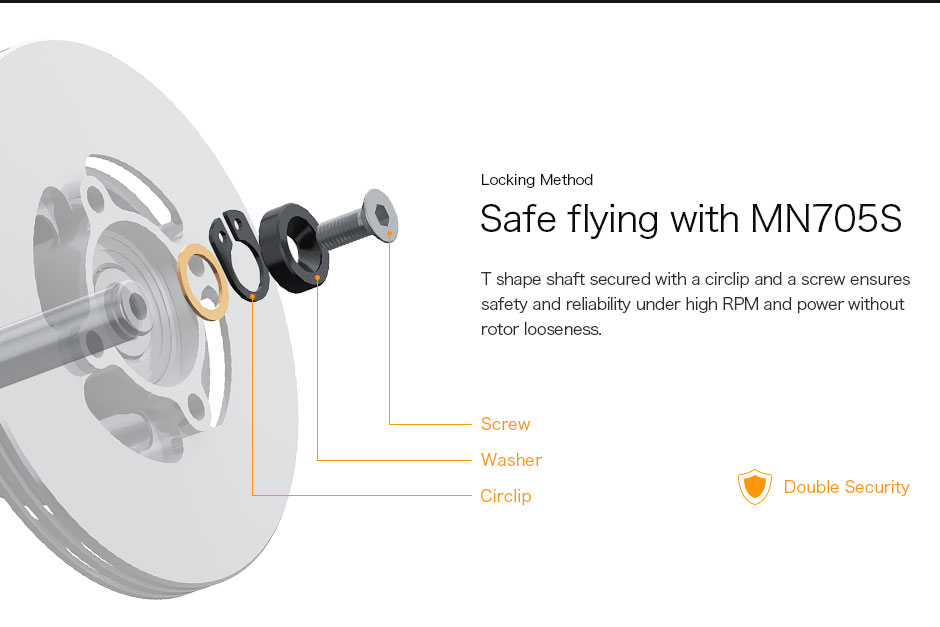 T-Motor MN705-S IP45 Multirotor Fixed Wing UAV Motor KV125 2PCS/SET — Manufacturer product details 5