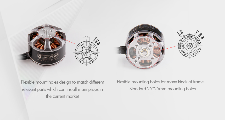 T-Motor MN3515 Multirotor Fixed Wing UAV Motor KV400 — Manufacturer product details 4