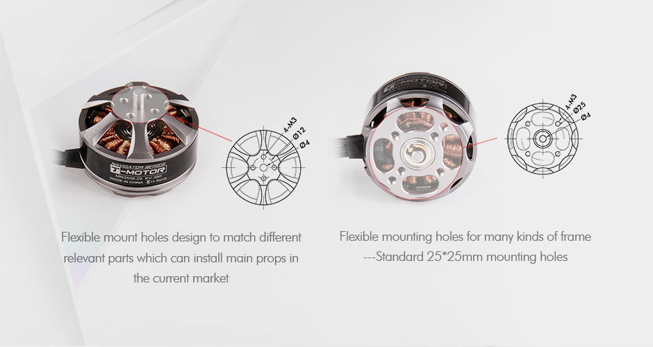 T-Motor MN3508 Çok Rotorlu Sabit Kanat İHA Motoru KV700 — Üretici detay görselleri 5