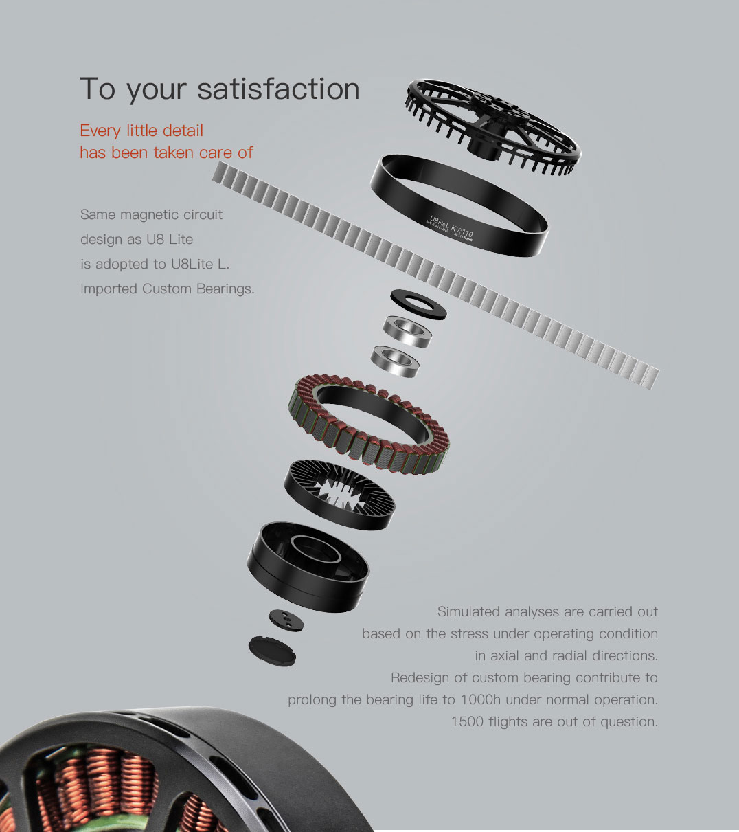 T-Motor U8 Lite L Efficiency Çok Rotorlu İHA Motoru KV110 — Üretici detay görselleri 3